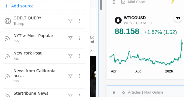 Multi-source feed preview